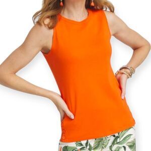 CHICO'S ORANGE TANK TOP SZ.0/S EUC.